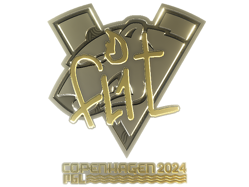 Sticker | FL1T (Gold) | Copenhagen 2024 - Extraordinary - Sticker - from Copenhagen 2024 Player Autographs