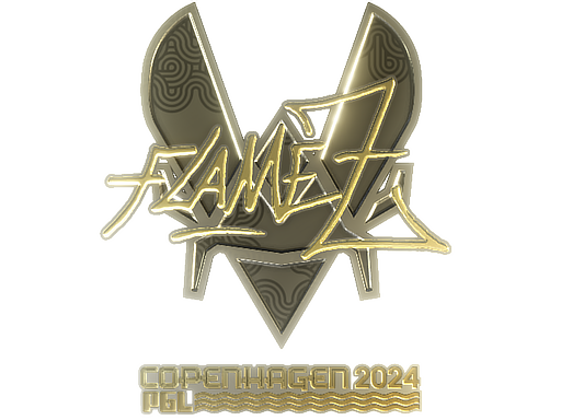 Sticker | FlameZ (Gold) | Copenhagen 2024 - Extraordinary - Sticker - from Copenhagen 2024 Player Autographs