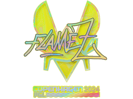 Sticker | FlameZ (Holo) | Copenhagen 2024 - Exotic - Sticker - from Copenhagen 2024 Player Autographs