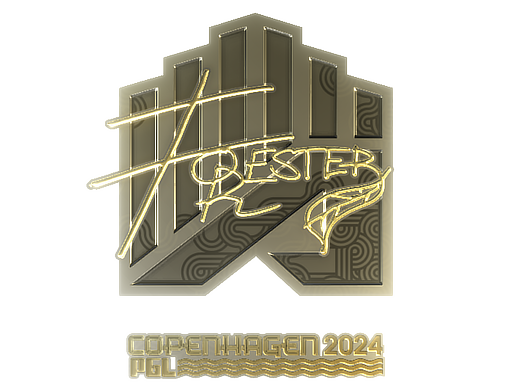 Sticker | Forester (Gold) | Copenhagen 2024 - Extraordinary - Sticker - from Copenhagen 2024 Player Autographs