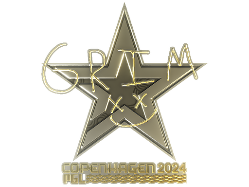 Sticker | Grim (Gold) | Copenhagen 2024 - Extraordinary - Sticker - from Copenhagen 2024 Player Autographs