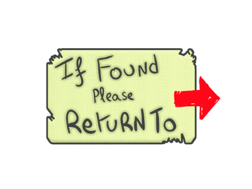 Sticker | Please Return To - High Grade - Sticker - from Ambush Sticker Capsule