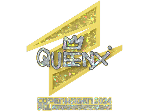 Sticker | Queenix (Glitter) | Copenhagen 2024 - Remarkable - Sticker - from Copenhagen 2024 Player Autographs