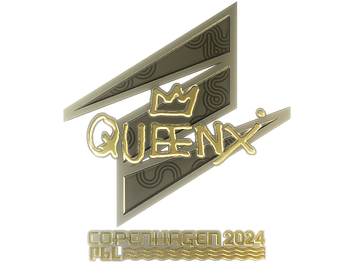 Sticker | Queenix (Gold) | Copenhagen 2024 - Extraordinary - Sticker - from Copenhagen 2024 Player Autographs