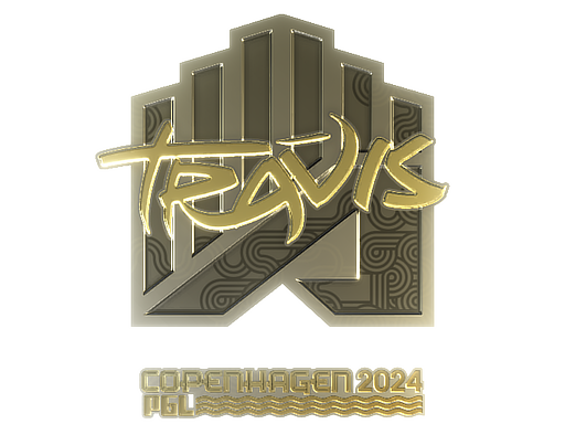 Sticker | TRAVIS (Gold) | Copenhagen 2024 - Extraordinary - Sticker - from Copenhagen 2024 Player Autographs