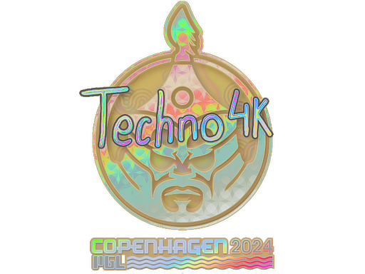 Sticker | Techno4K (Holo) | Copenhagen 2024 - Exotic - Sticker - from Copenhagen 2024 Player Autographs