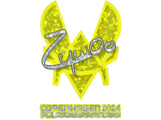 Sticker | ZywOo (Glitter) | Copenhagen 2024 - Remarkable - Sticker - from Copenhagen 2024 Player Autographs