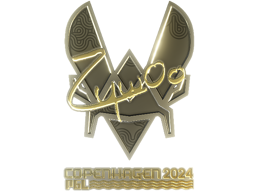 Sticker | ZywOo (Gold) | Copenhagen 2024 - Extraordinary - Sticker - from Copenhagen 2024 Player Autographs