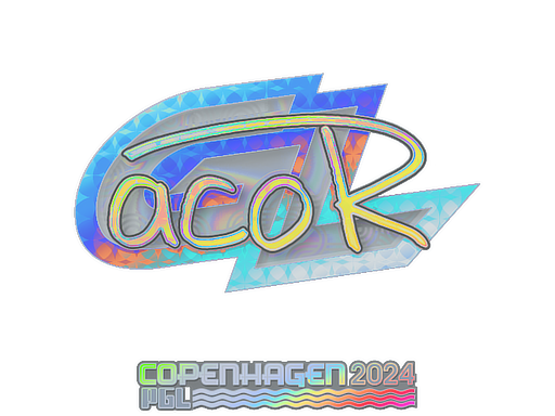 Sticker | acoR (Holo) | Copenhagen 2024 - Exotic - Sticker - from Copenhagen 2024 Player Autographs