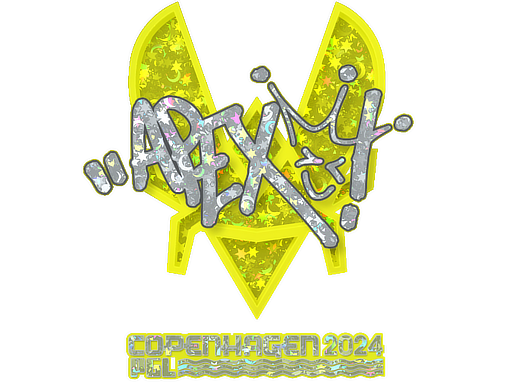 Sticker | apEX (Glitter) | Copenhagen 2024 - Remarkable - Sticker - from Copenhagen 2024 Player Autographs