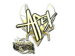 Sticker | apEX (Gold, Champion) | Paris 2023 - Extraordinary - Sticker - from Paris 2023 Player Autographs