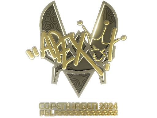 Sticker | apEX (Gold) | Copenhagen 2024 - Extraordinary - Sticker - from Copenhagen 2024 Player Autographs