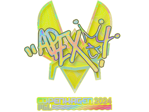 Sticker | apEX (Holo) | Copenhagen 2024 - Exotic - Sticker - from Copenhagen 2024 Player Autographs