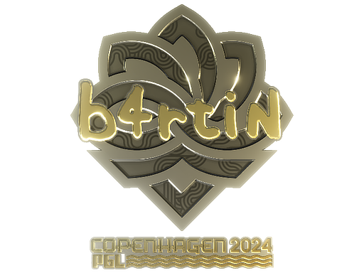 Sticker | b4rtiN (Gold) | Copenhagen 2024 - Extraordinary - Sticker - from Copenhagen 2024 Player Autographs