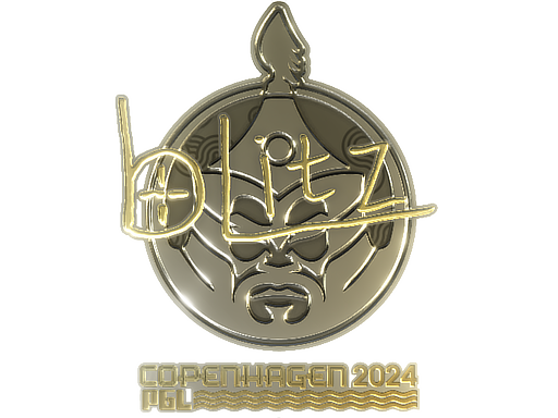 Sticker | bLitz (Gold) | Copenhagen 2024 - Extraordinary - Sticker - from Copenhagen 2024 Player Autographs