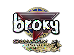 Sticker | broky (Glitter, Champion) | Antwerp 2022