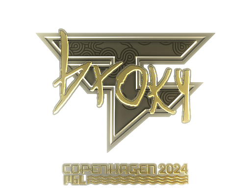 Sticker | broky (Gold) | Copenhagen 2024 - Extraordinary - Sticker - from Copenhagen 2024 Player Autographs