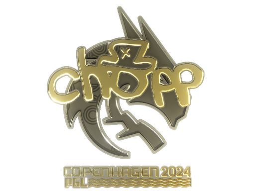 Sticker | chopper (Gold) | Copenhagen 2024 - Extraordinary - Sticker - from Copenhagen 2024 Player Autographs