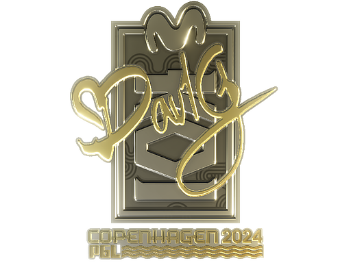 Sticker | dav1g (Gold) | Copenhagen 2024 - Extraordinary - Sticker - from Copenhagen 2024 Player Autographs
