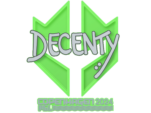 Sticker | decenty | Copenhagen 2024 - High Grade - Sticker - from Copenhagen 2024 Player Autographs