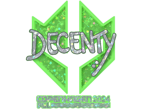 Sticker | decenty (Glitter) | Copenhagen 2024 - Remarkable - Sticker - from Copenhagen 2024 Player Autographs