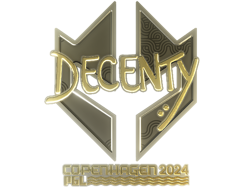 Sticker | decenty (Gold) | Copenhagen 2024 - Extraordinary - Sticker - from Copenhagen 2024 Player Autographs