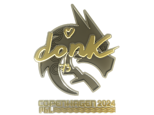 Sticker | donk (Gold) | Copenhagen 2024 - Extraordinary - Sticker - from Copenhagen 2024 Player Autographs