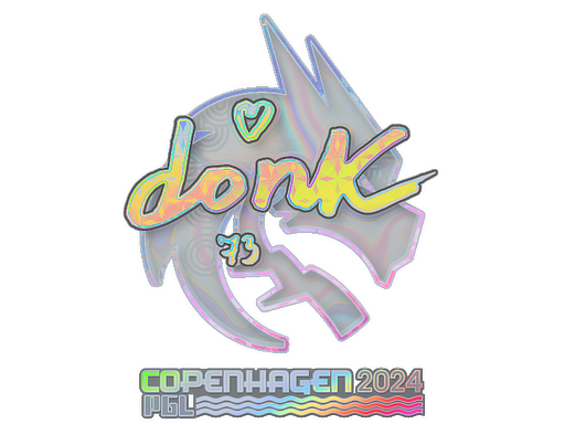 Sticker | donk (Holo) | Copenhagen 2024 - Exotic - Sticker - from Copenhagen 2024 Player Autographs