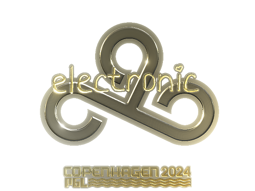 Sticker | electronic (Gold) | Copenhagen 2024 - Extraordinary - Sticker - from Copenhagen 2024 Player Autographs