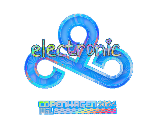 Sticker | electronic (Holo) | Copenhagen 2024 - Exotic - Sticker - from Copenhagen 2024 Player Autographs