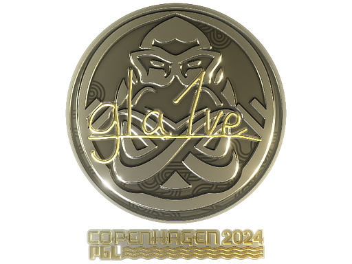 Sticker | gla1ve (Gold) | Copenhagen 2024 - Extraordinary - Sticker - from Copenhagen 2024 Player Autographs