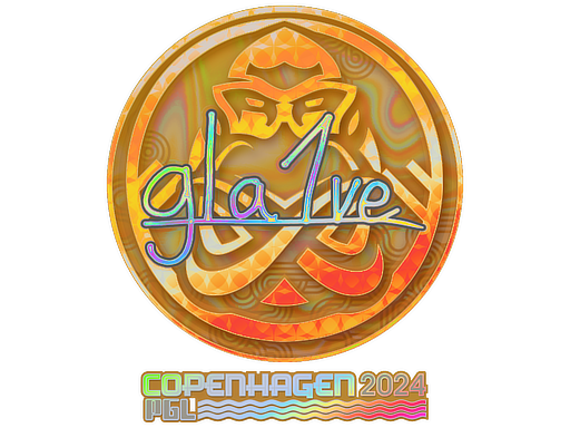 Sticker | gla1ve (Holo) | Copenhagen 2024 - Exotic - Sticker - from Copenhagen 2024 Player Autographs