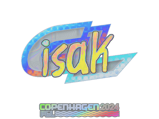 Sticker | isak (Holo) | Copenhagen 2024 - Exotic - Sticker - from Copenhagen 2024 Player Autographs