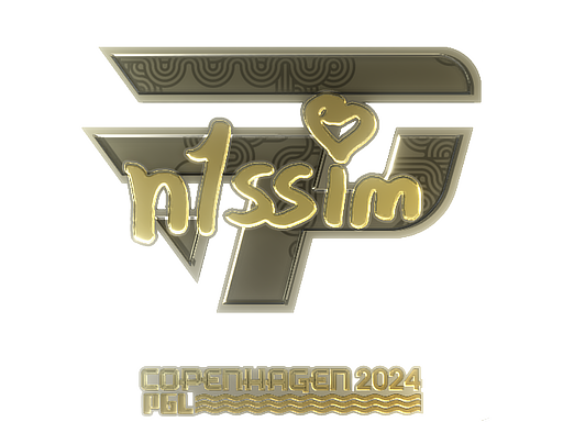 Sticker | n1ssim (Gold) | Copenhagen 2024 - Extraordinary - Sticker - from Copenhagen 2024 Player Autographs