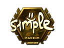Sticker | s1mple (Gold) | London 2018
