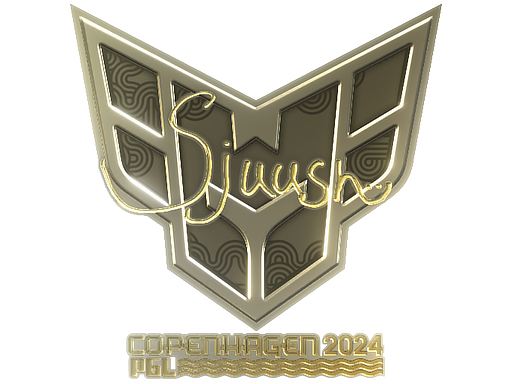 Sticker | sjuush (Gold) | Copenhagen 2024 - Extraordinary - Sticker - from Copenhagen 2024 Player Autographs