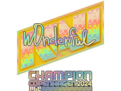 Sticker | w0nderful (Holo, Champion) | Copenhagen 2024 - Exotic - Sticker - from Copenhagen 2024 Player Autographs