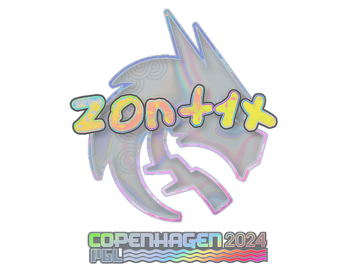 Sticker | zont1x (Holo) | Copenhagen 2024 - Exotic - Sticker - from Copenhagen 2024 Player Autographs