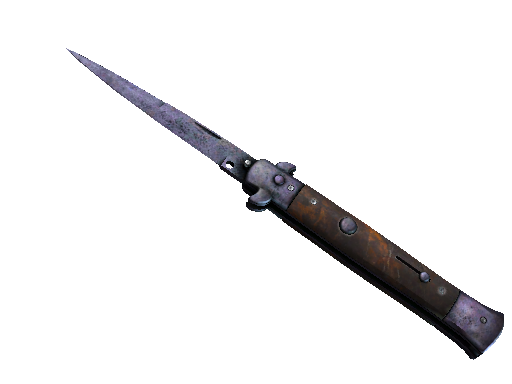 ★ Stiletto Knife | Blue Steel (Battle-Scarred) - Covert - Knife