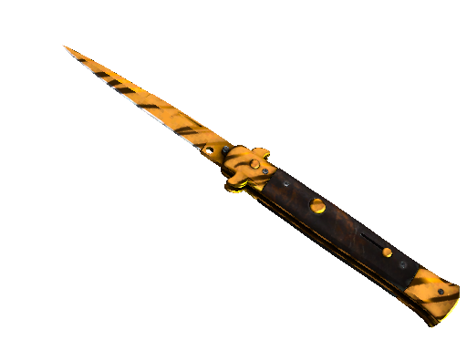 ★ Stiletto Knife | Tiger Tooth (Minimal Wear) - Covert - Knife